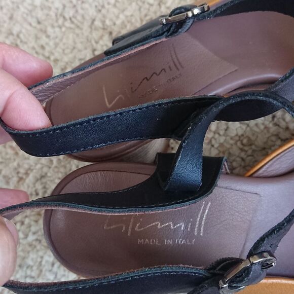 Lilimill Tan and Black two toned open toe Sandals with ankle strap size 38 - Picture 8 of 12